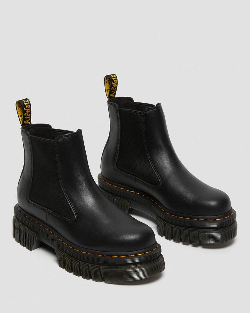 Dr Martens Audrick Nappa Leren Platform Enkellaars Heren Zwart | NL 36EBC